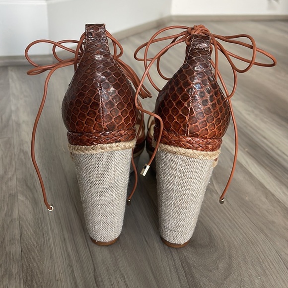 Alexandre Birman espadrille made in Brazille.. leather lace up - Picture 4 of 6